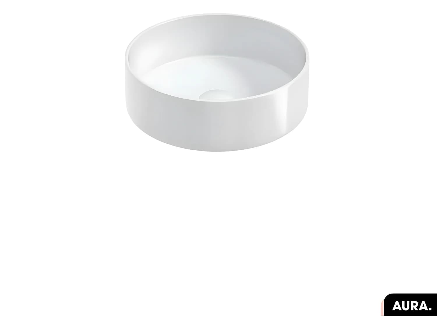 Vasque à poser avec siphon OFFERT | AURA | Blanc | 36 × 11