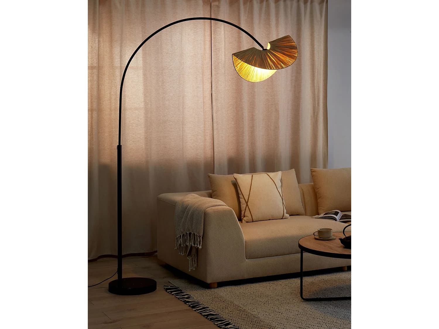 Lampadaire HERRON Naturel