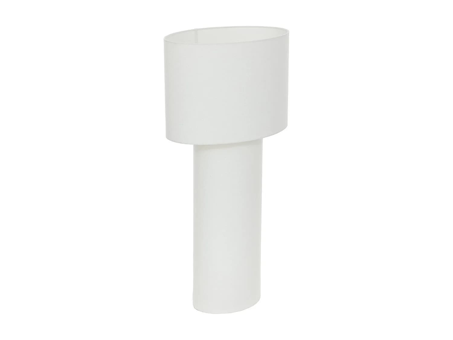Lampadaire en métal et tissu Blanc H 115 cm