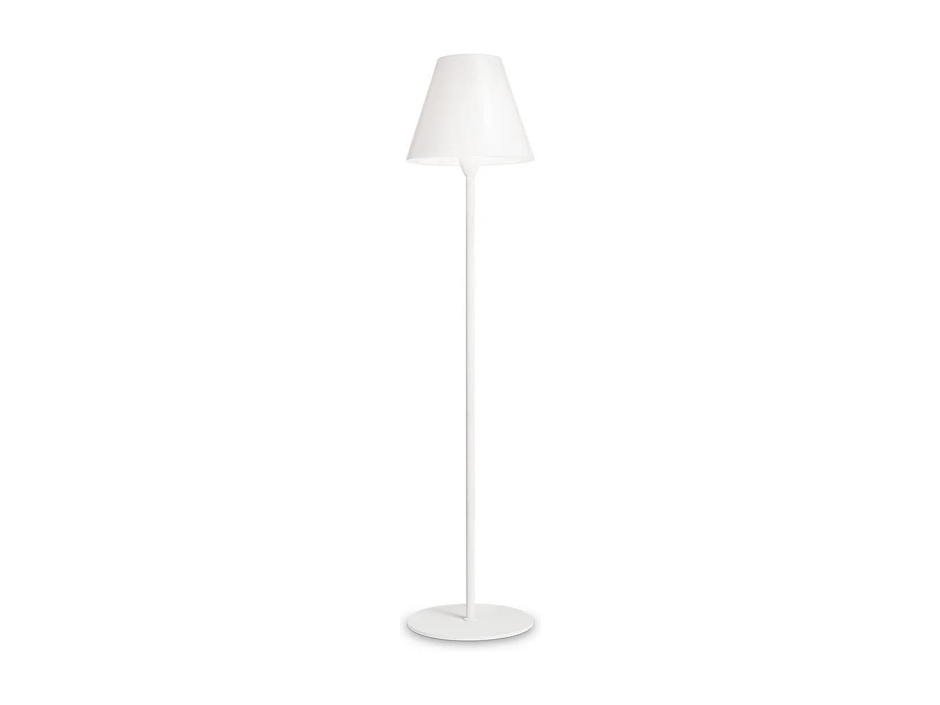 Lampadaire en métal blanc pour l'extérieur