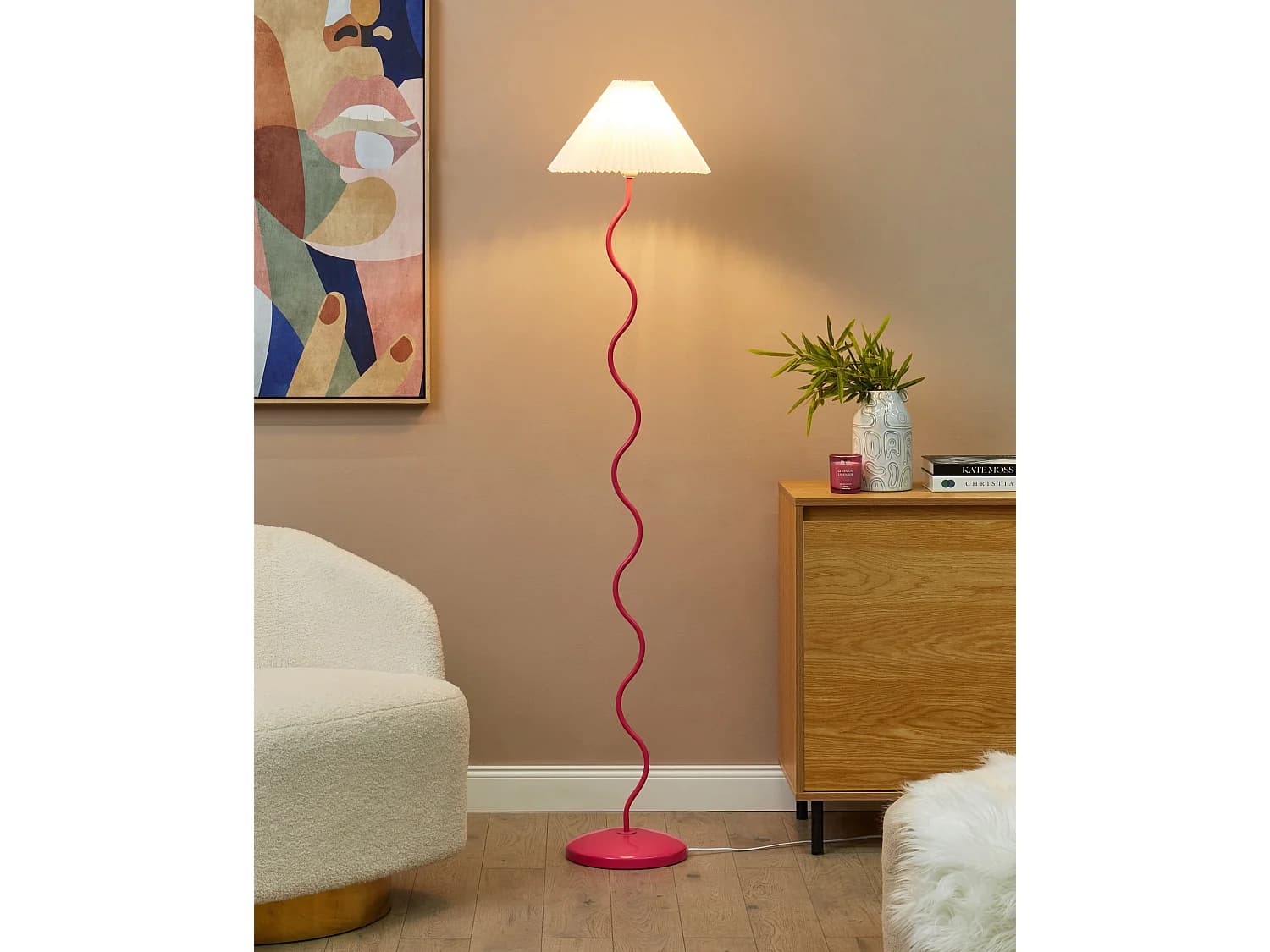 Lampadaire JIKAWO Métal Rose