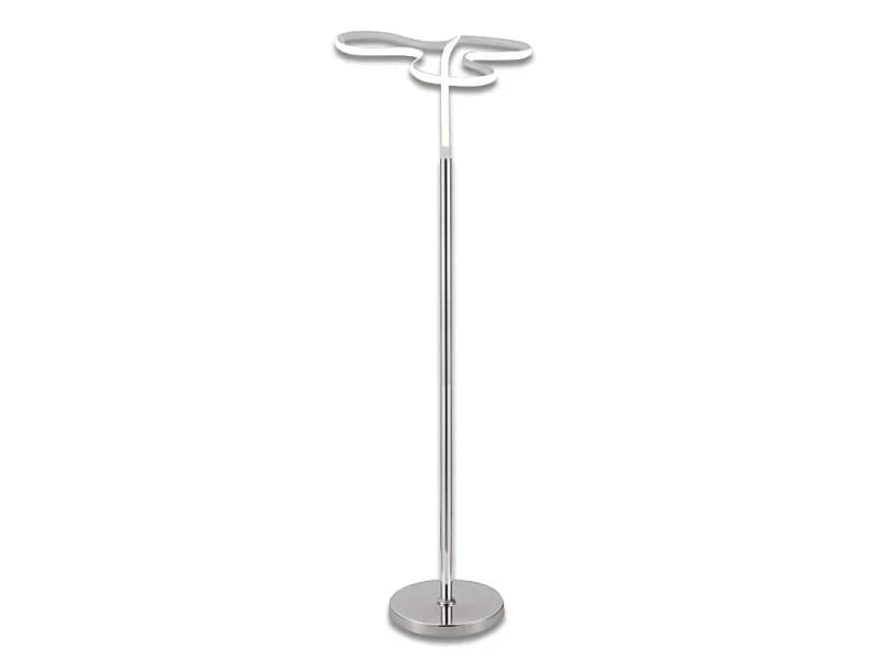 Lampadaire LED 166 cm design trèfle pied métal chromé - CLOVER