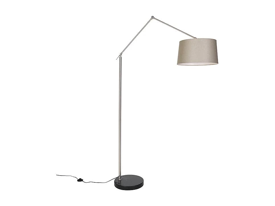 Lampadaire moderne en acier avec abat-jour taupe 45 cm - Editor