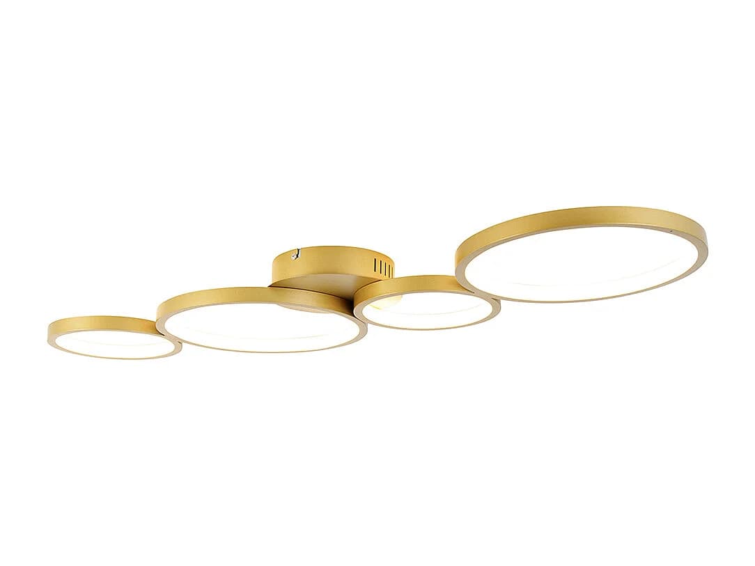 Plafonnier doré avec LED 3 niveaux de luminosité 4 lumières - Lupolo