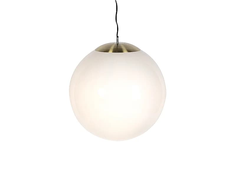 Suspension scandinave en verre opale 50 cm - Ball 50