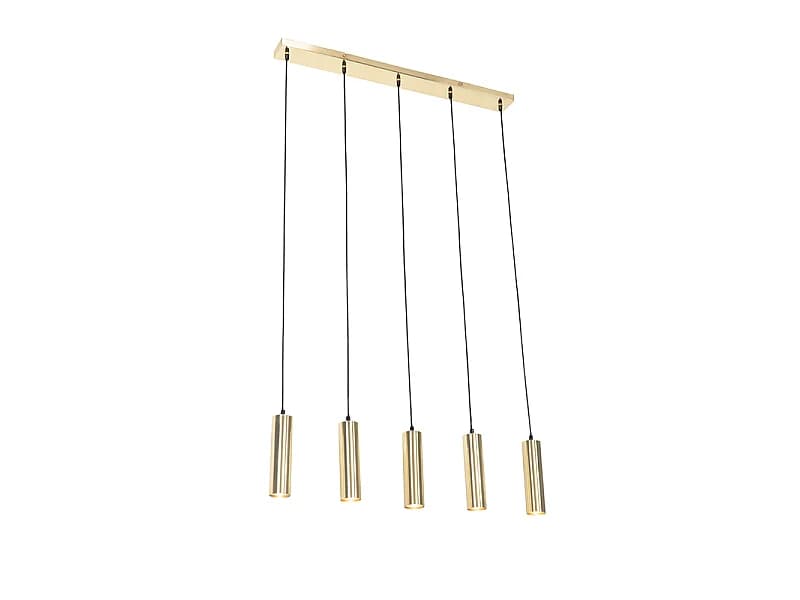 Suspension moderne en laiton 5 lumières - Jeana