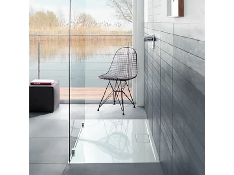 Receveur antidérapant 170 x 90 x 4,8 VILLEROY ET BOCH Architectura Metalrim acrylique rectangle blanc