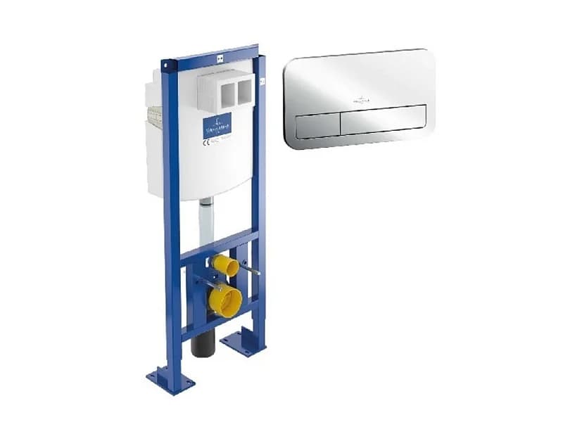 Bati support wc VILLEROY ET BOCH Viconnect avec plaque chromée