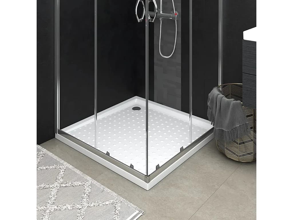 Receveur de douche avec picots Blanc 80x80x4 cm ABS WVGQ3005