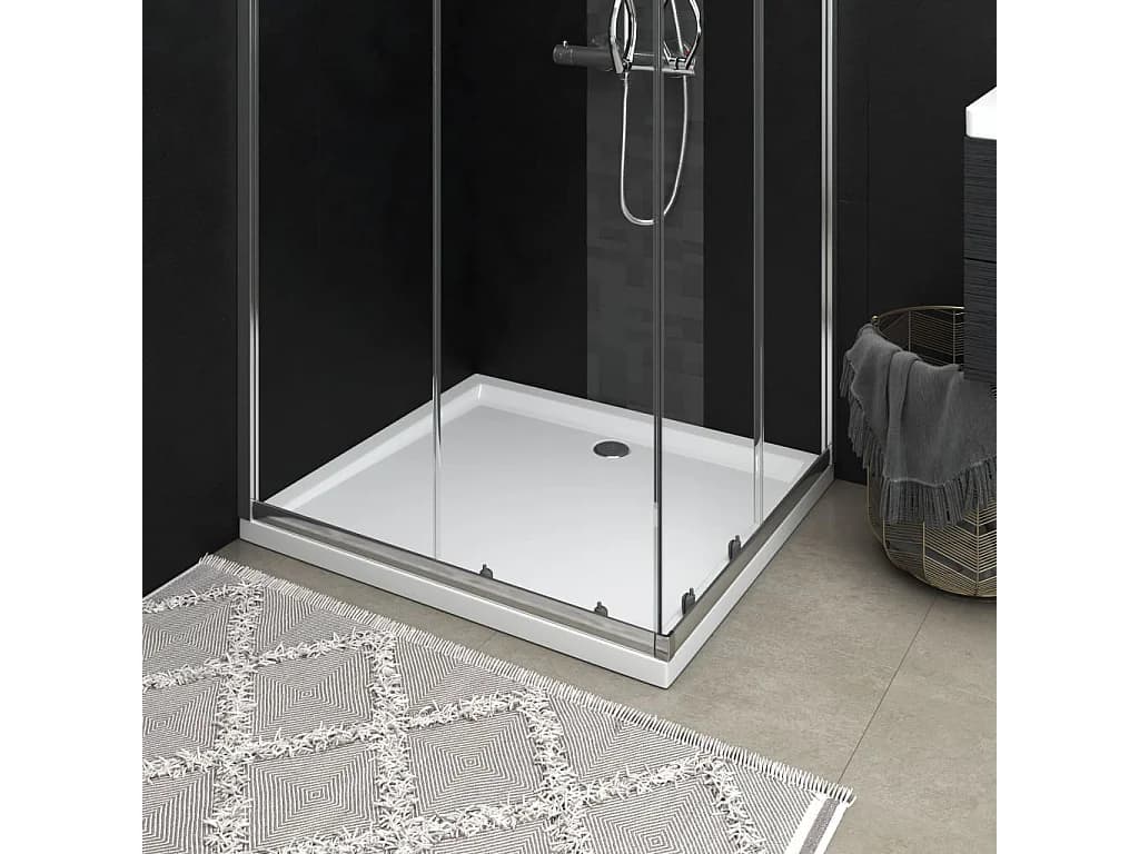 Receveur de douche rectangulaire ABS Blanc 80x90 cm WVGQ8764