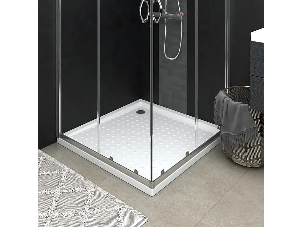 Receveur de douche avec picots Blanc 90x90x4 cm ABS WVGQ7134