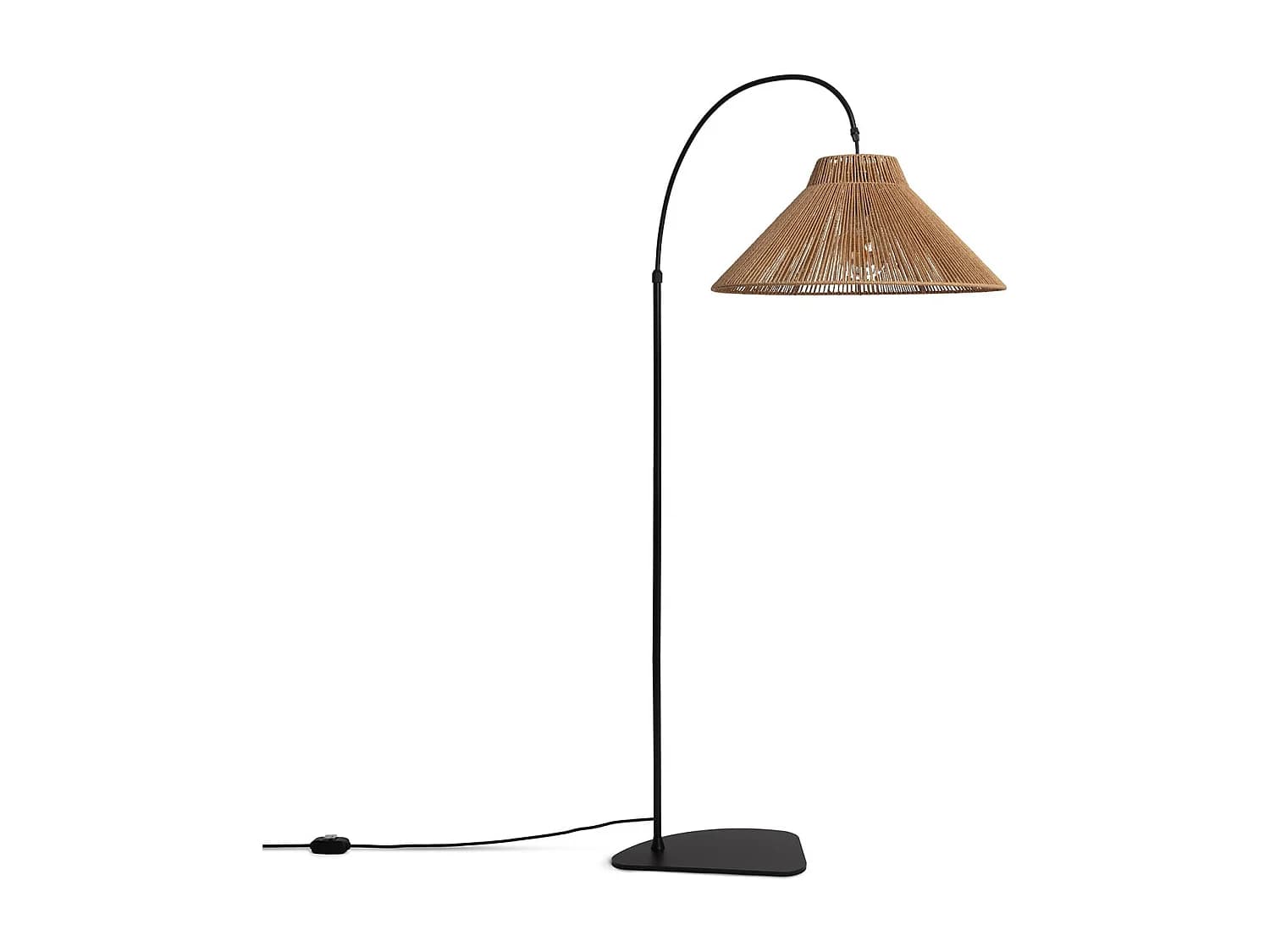 Lampadaire Extérieur Métal et Corde Montreal Naturel