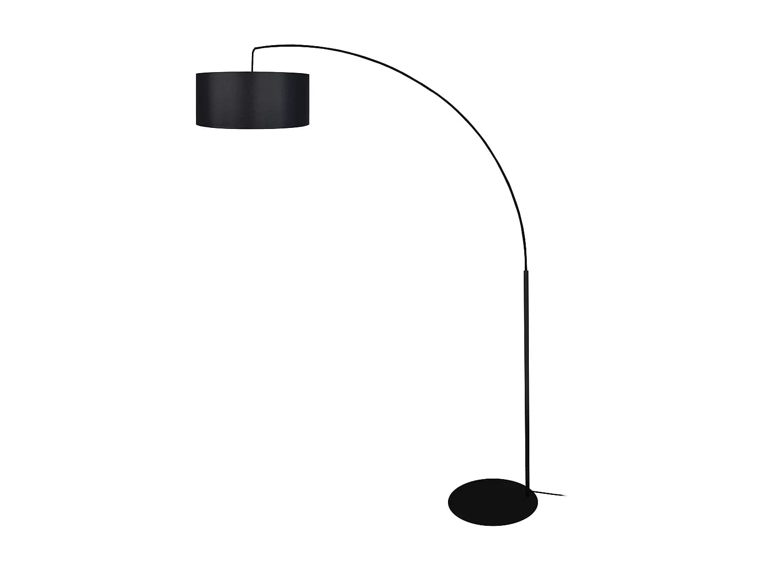 Lampadaire TOSEL ,métal,Noir , H 190xD150x P 40cm