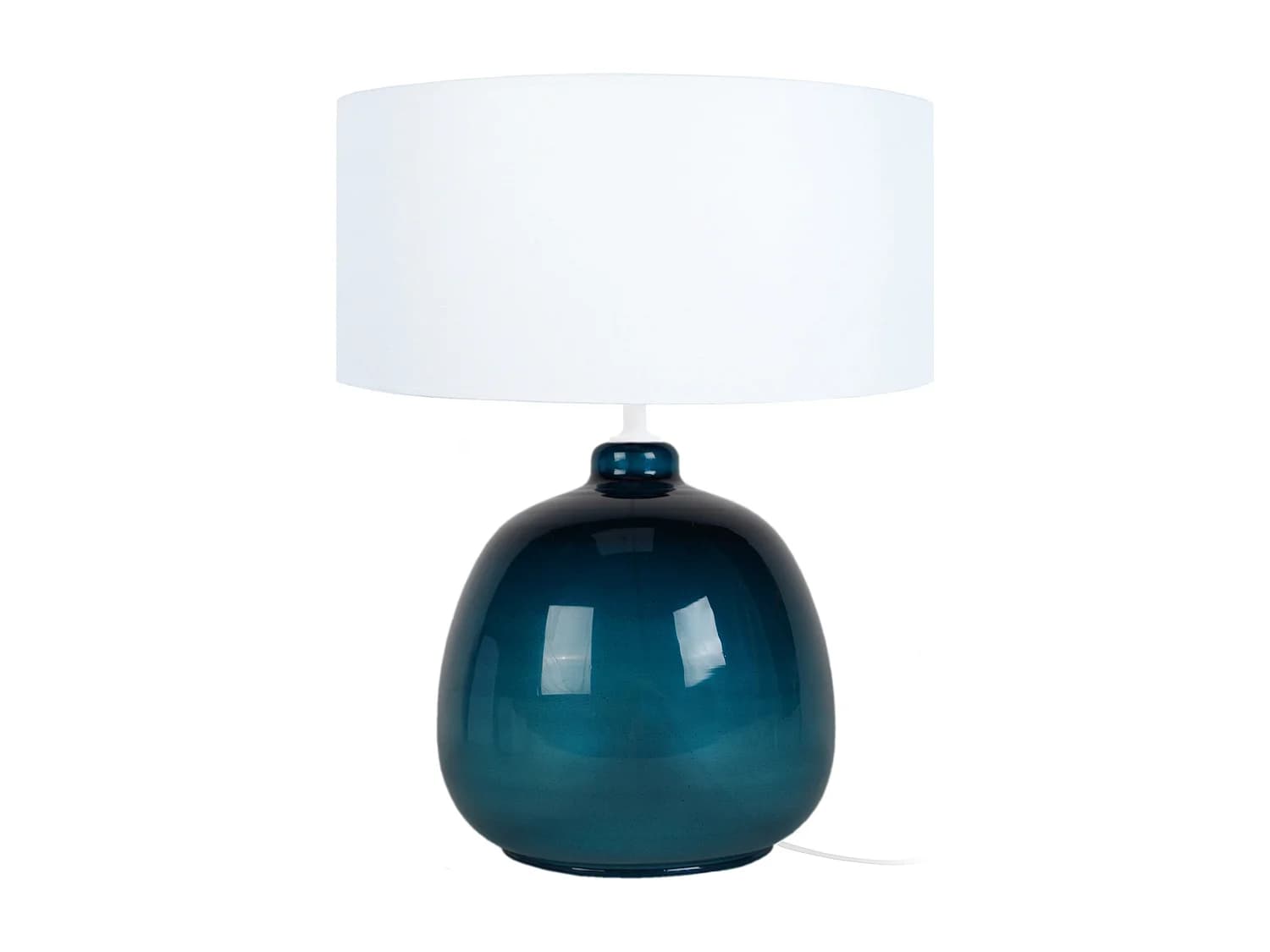 Lampe de Salon TOSEL ,verre,Bleu, H 48xD35xP35cm