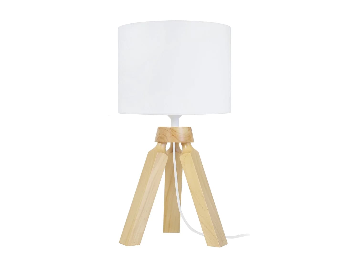 Lampe de Chevet TOSEL ,bois,naturel,H31xD16xP16cm