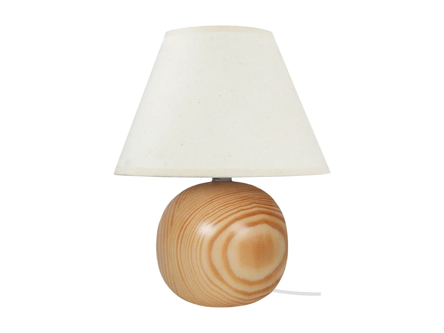Lampe de Chevet TOSEL ,bois,naturel,H26,5xD18xP 18cm