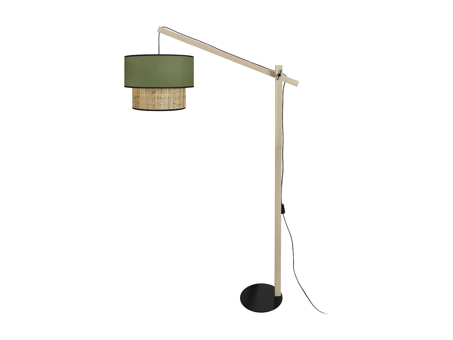 Lampadaire TOSEL ,bois,naturel,H 190x D40xP40cm