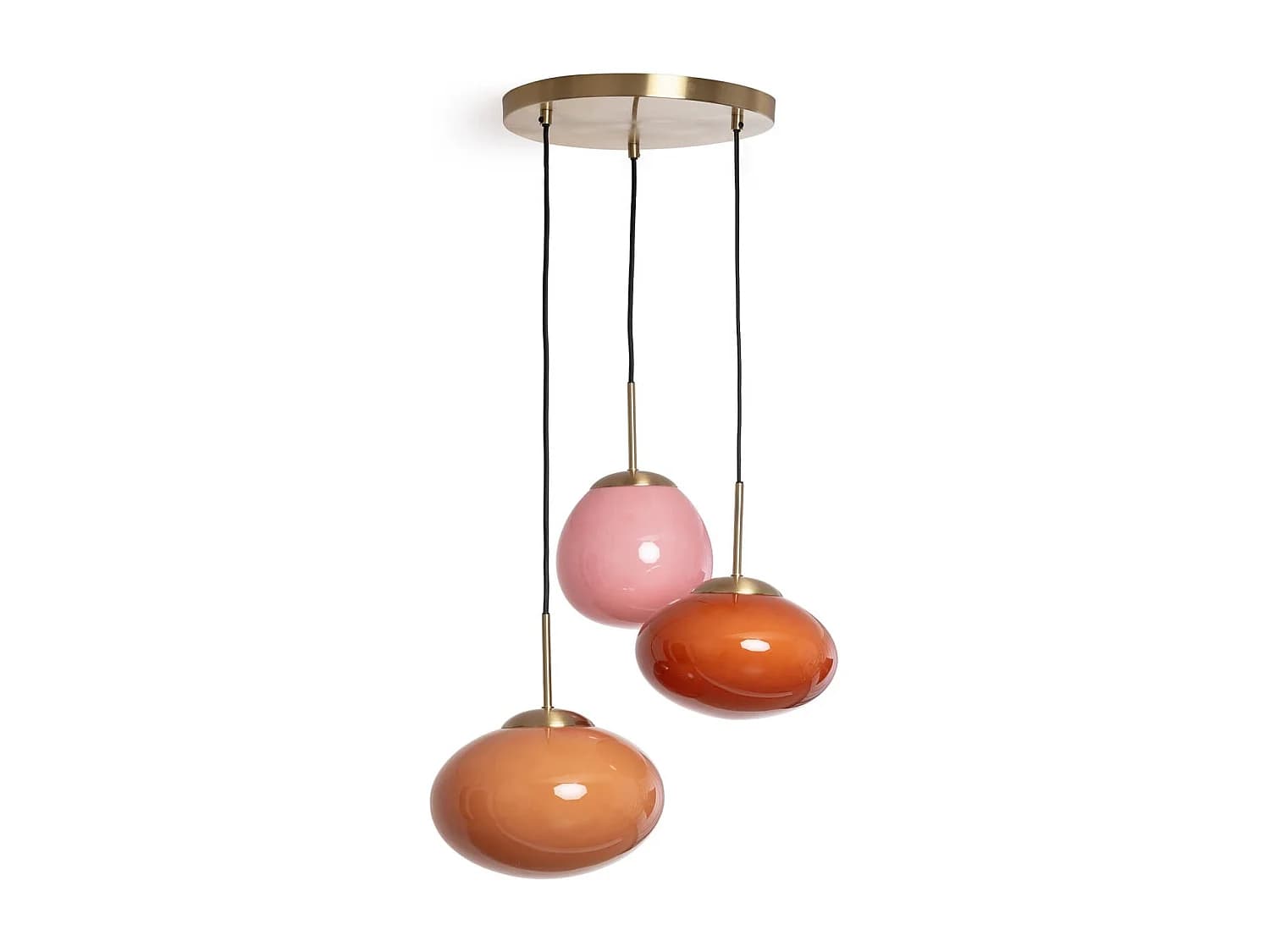 Suspension Verre Kurta Rose
