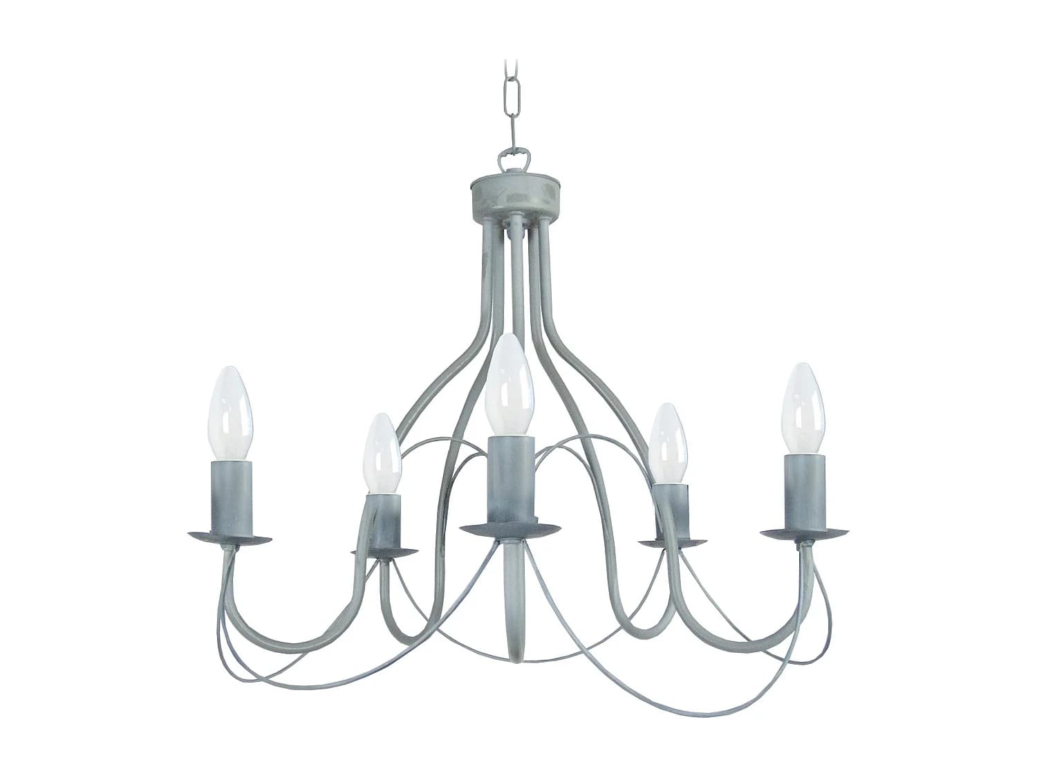 Lustre TOSEL ,métal,Gris ,H80xD64xP64cm