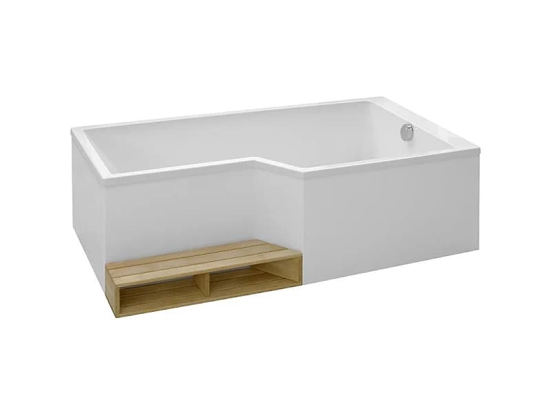 Baignoire bain douche 160 x 90 cm JACOB DELAFON Neo blanc brillant droite