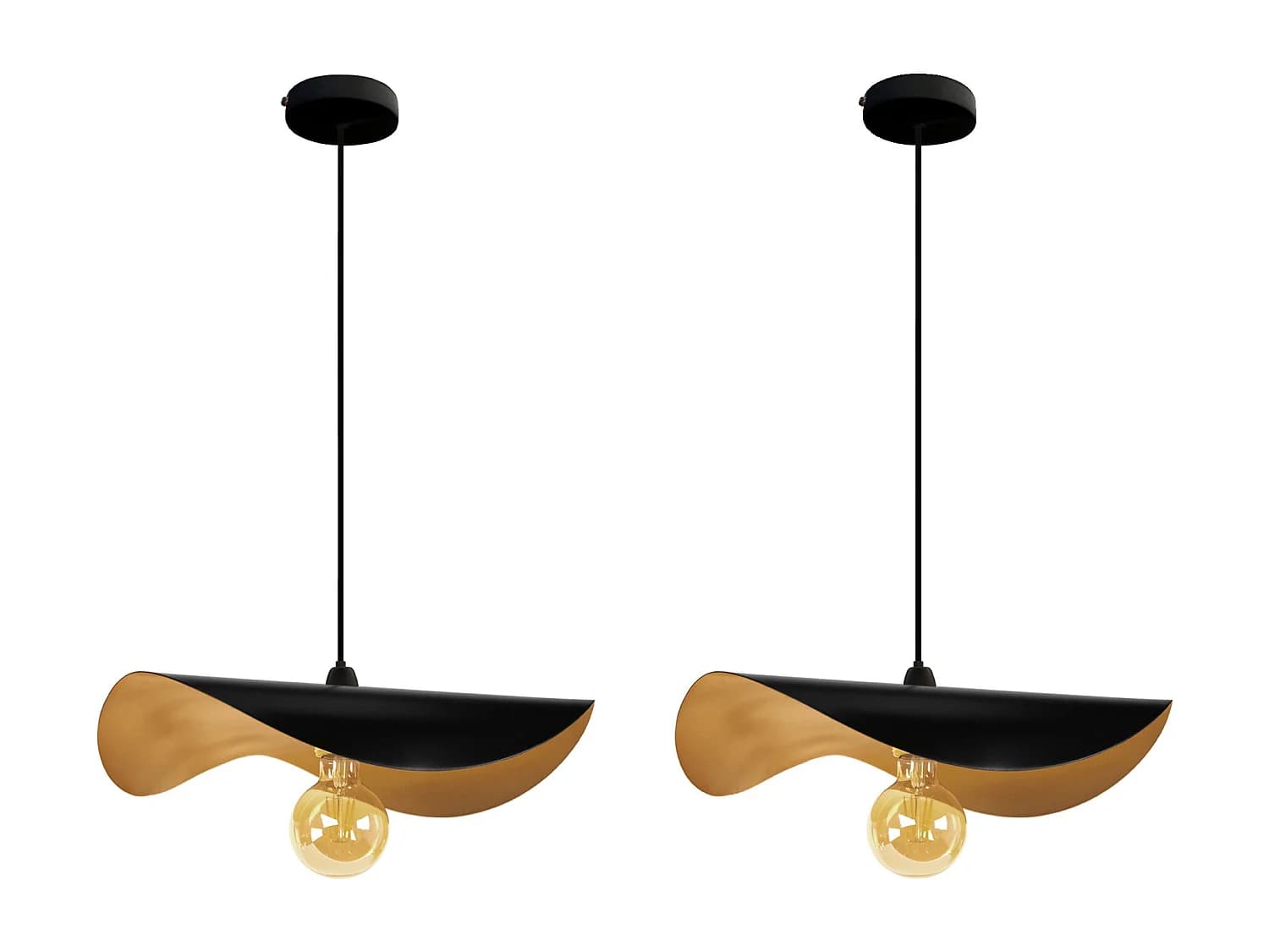 Suspension TOSEL ,métal,Noir ,H65xD40xP40cm