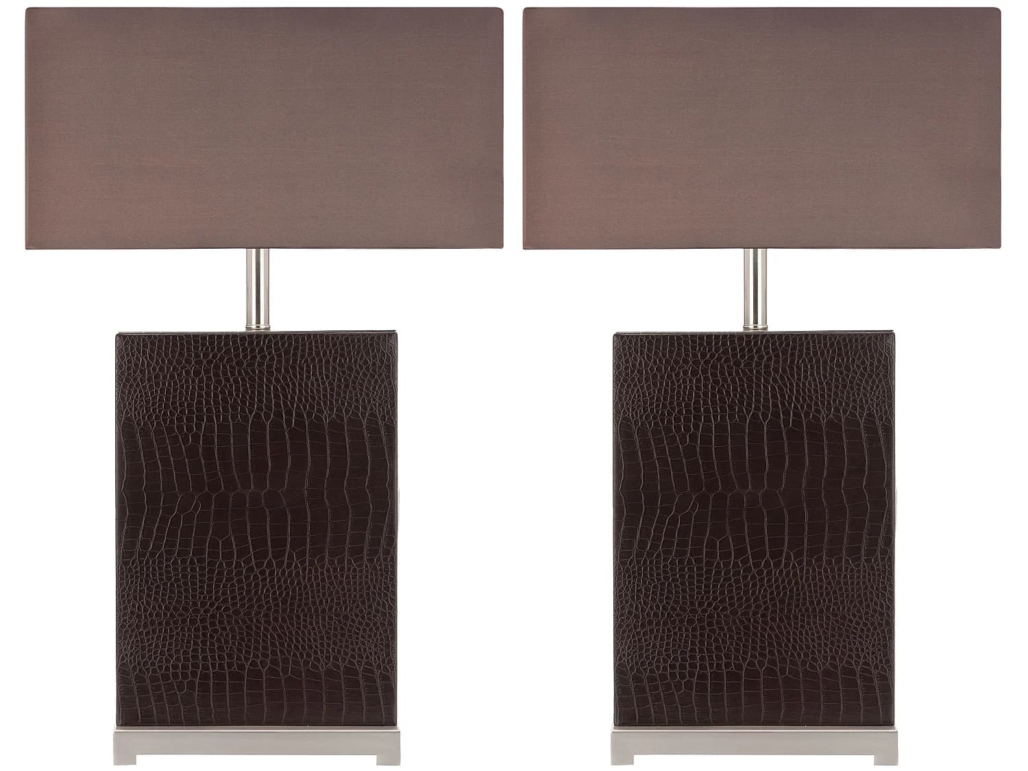 Lot de 2 Lampe de table Marron 20 X 46 X 74.93 cm - Gilda