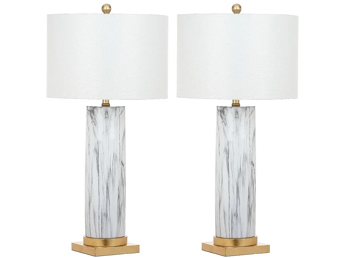 Lot de 2 Lampe de table Noir et blanc 38 X 38 X 79.37 cm - Roselyn