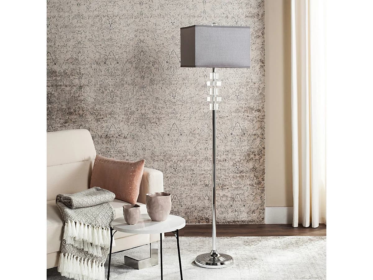 Lampadaire Transparent et chrome 36 X 36 X 153.03 cm - Yvette