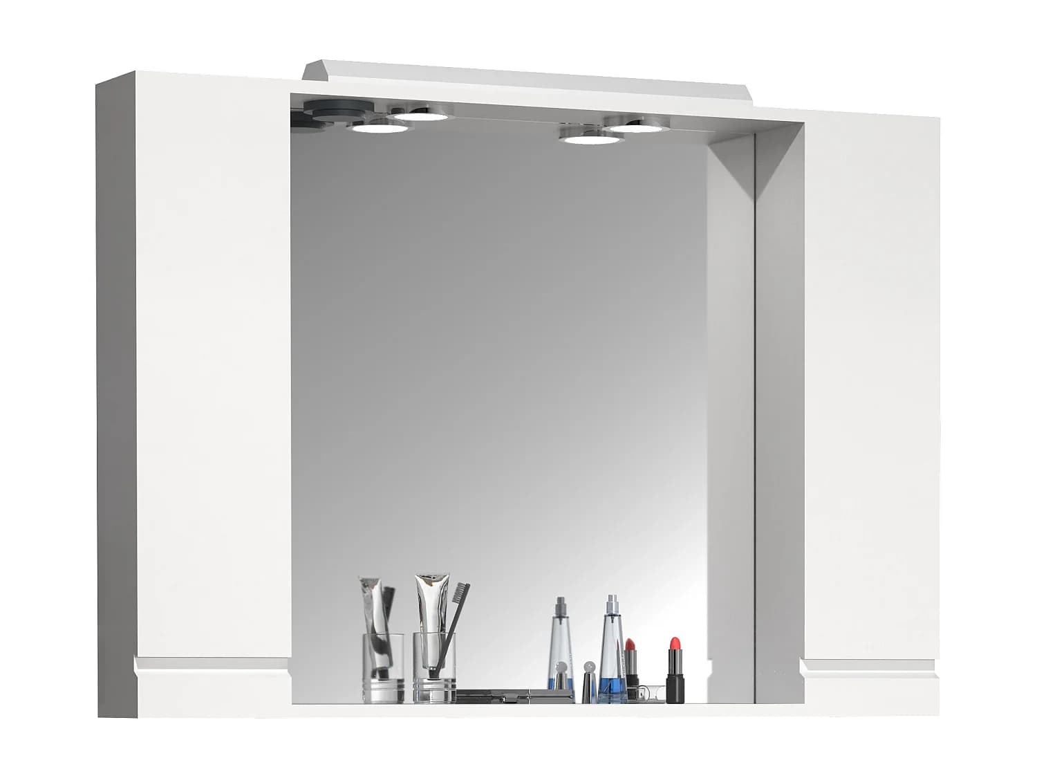 SiloraXL armoir de salle de bain avec miroir blanc.