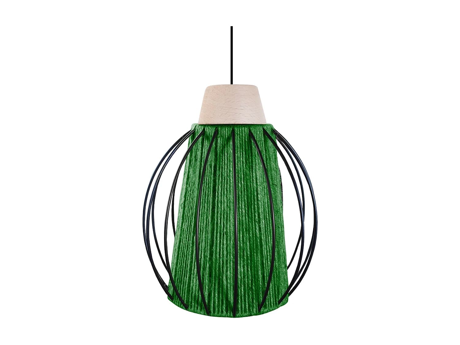 Suspension TOSEL ,métal,fibre ,naturel,H 90x D20xP20cm