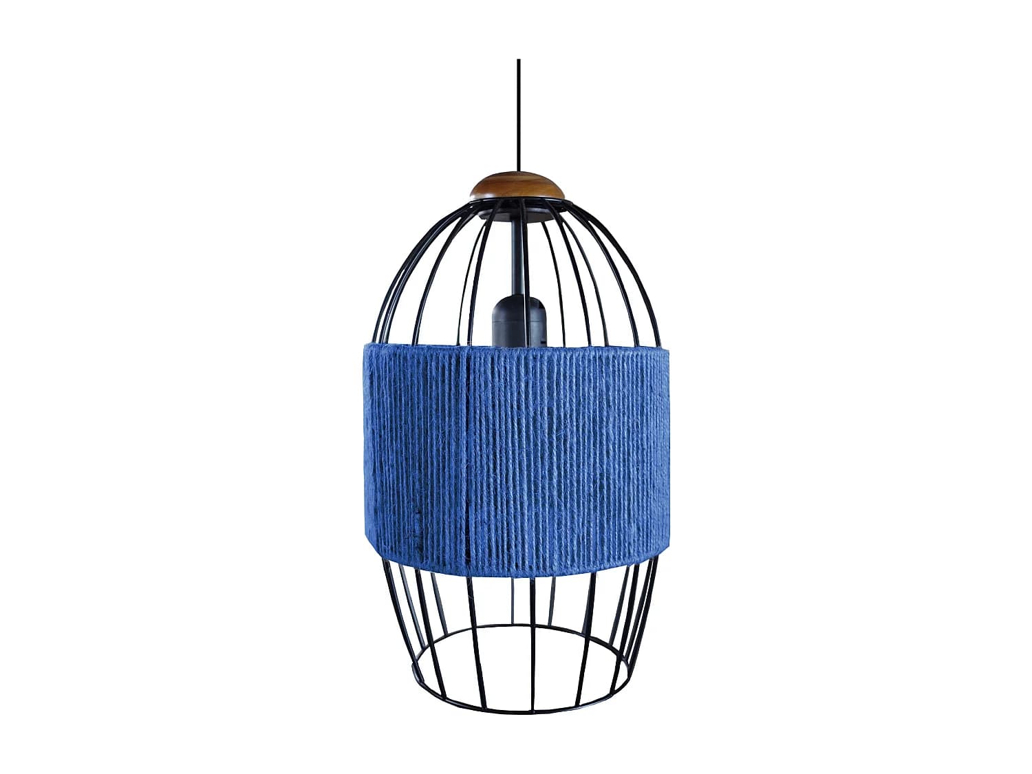 Suspension TOSEL ,métal,fibre ,Bleu,H 90x D20xP20cm