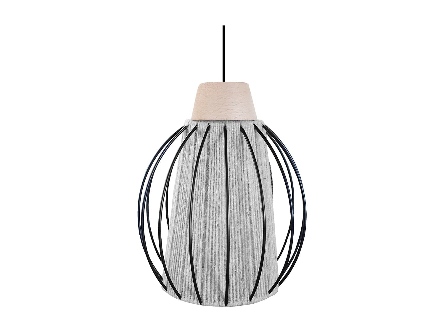 Suspension TOSEL ,métal,fibre ,Blanc , H 90xD20xP20cm