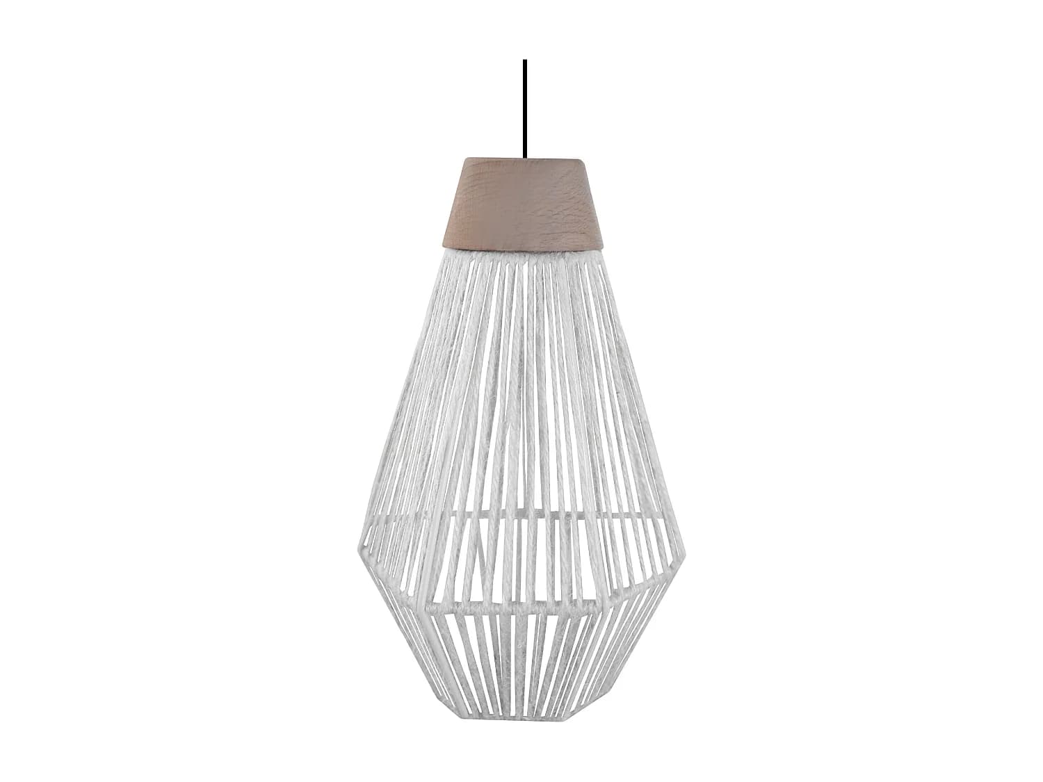 Suspension TOSEL ,métal,fibre ,Blanc ,H80xD16xP16cm