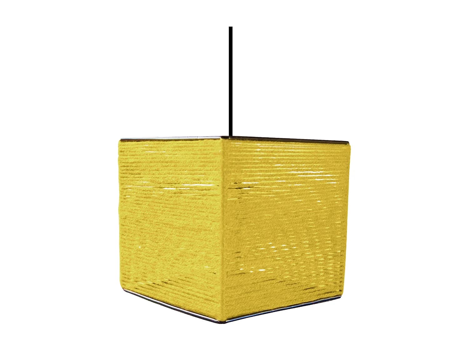 Suspension TOSEL ,fibre ,Jaune ,H90x D16xP16cm