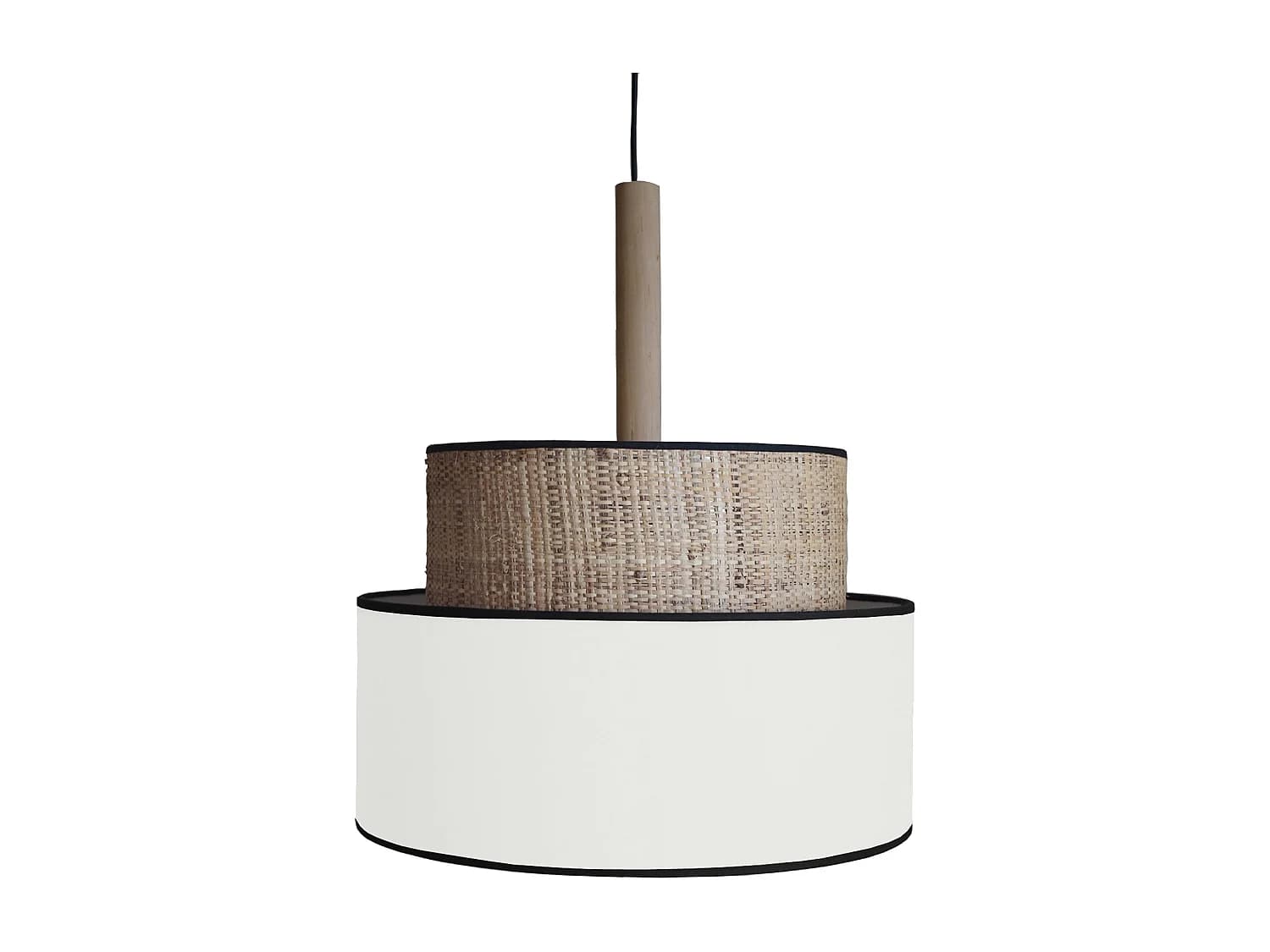 Suspension TOSEL ,métal,fibre ,Blanc ,H98xD 60xP60cm