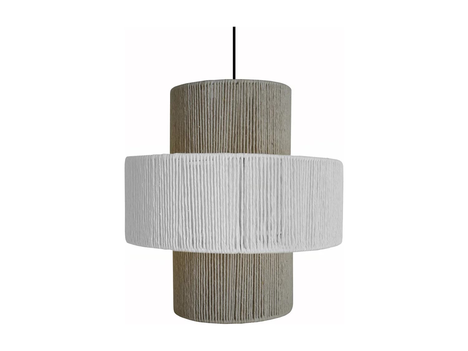 Suspension TOSEL ,métal,fibre ,Blanc ,H90xD30xP30cm