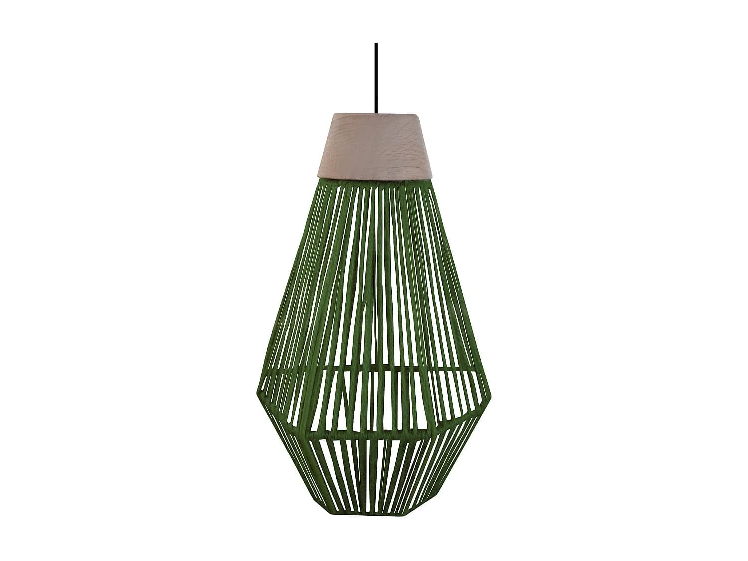 Suspension TOSEL ,métal,fibre ,naturel,H80xD 16x P 16cm