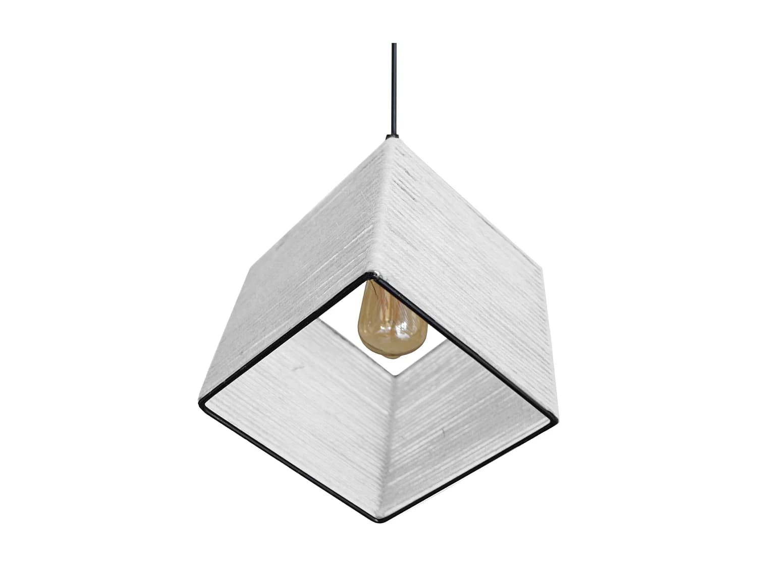 Suspension TOSEL ,métal,fibre ,Blanc ,H 90x D25xP25cm