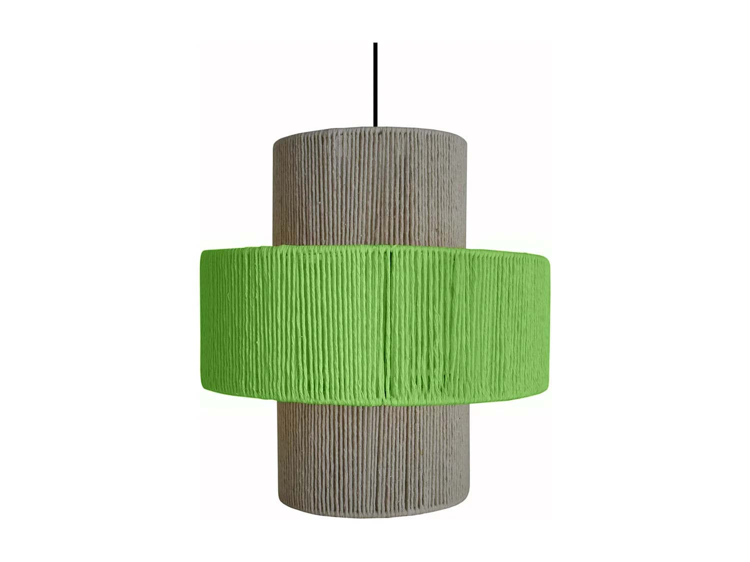 Suspension TOSEL ,métal,fibre ,naturel, H 90xD40xP40cm