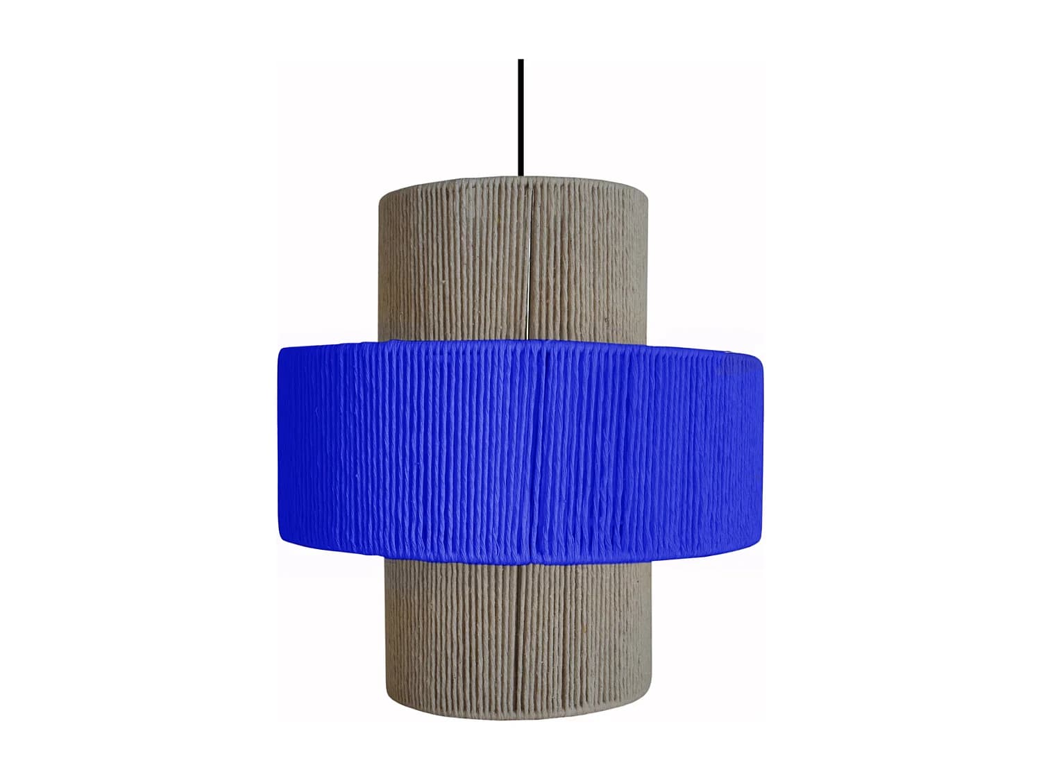 Suspension TOSEL ,métal,fibre ,Bleu,H 90xD40x P 40cm