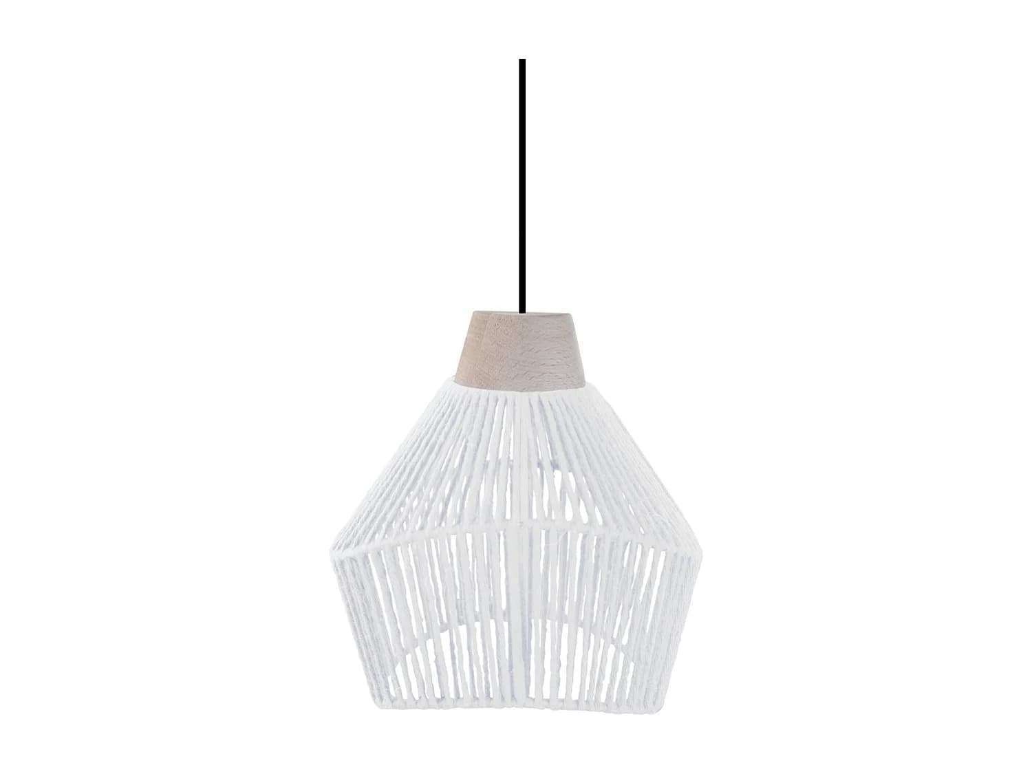 Suspension TOSEL ,métal,fibre ,Blanc ,H80x D13xP17cm