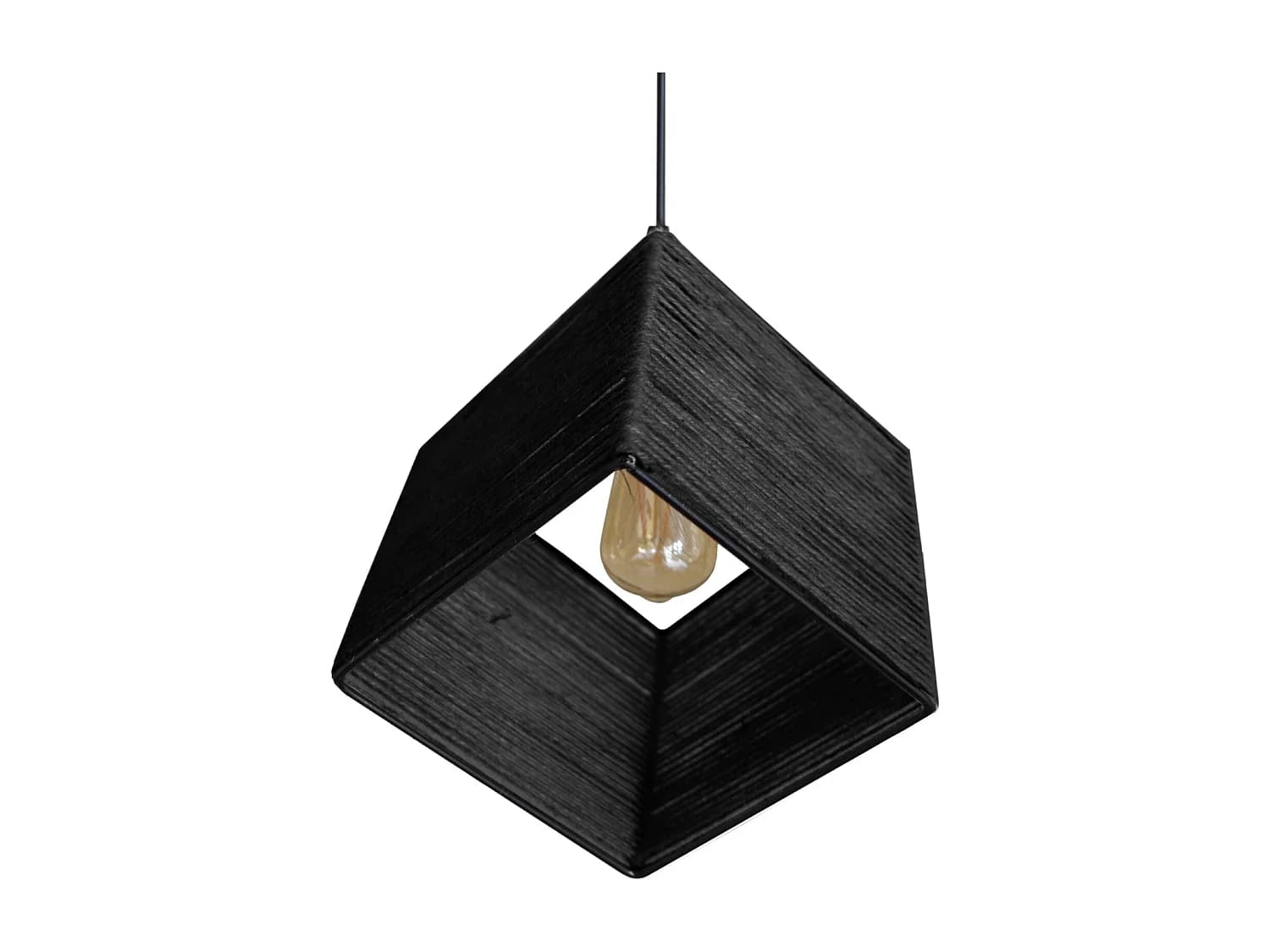 Suspension TOSEL ,métal,fibre ,Noir ,H90xD20xP20 cm