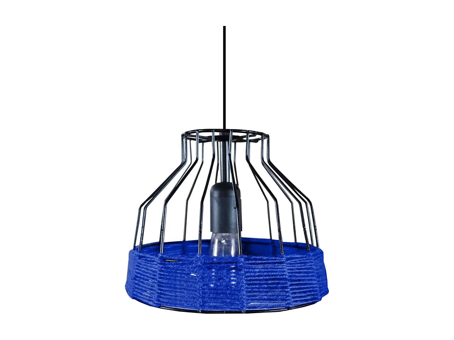 Suspension TOSEL ,métal,fibre ,Bleu,H 90x D25xP25 cm
