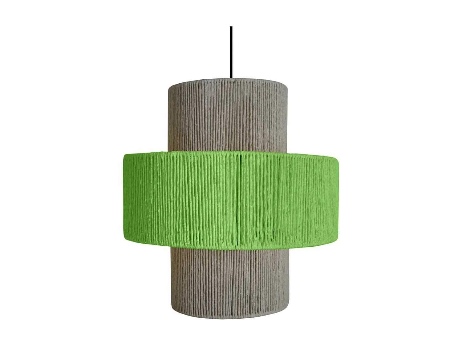 Suspension TOSEL ,métal,fibre ,naturel,H90xD 30x P 30cm