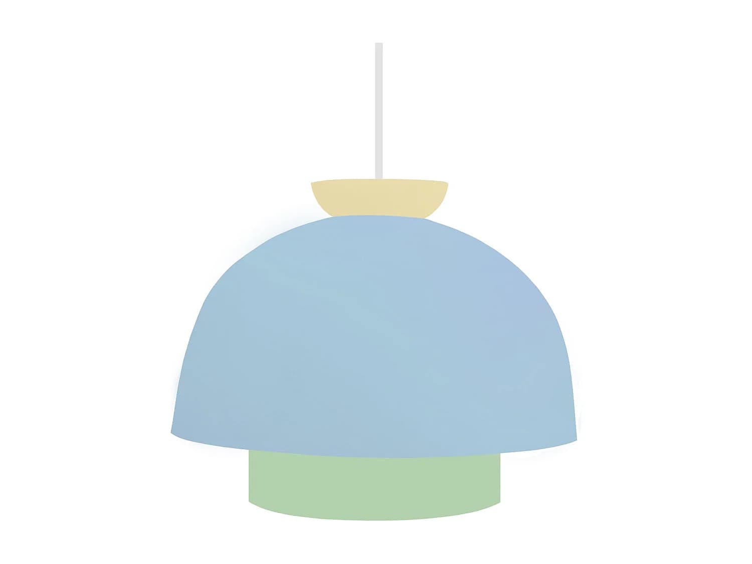 Suspension TOSEL ,métal,Bleu,H110xD24,5xP24,5cm