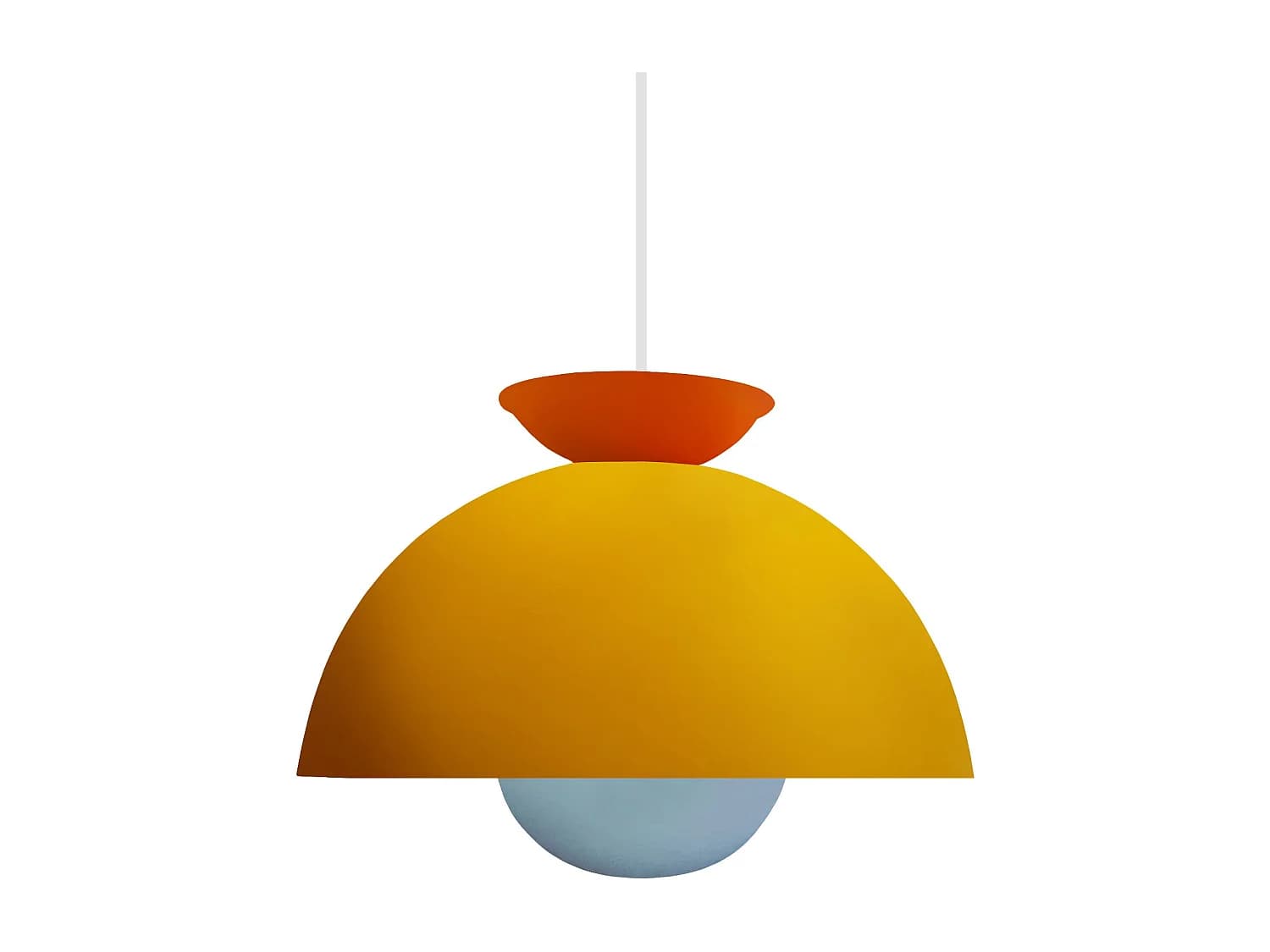 Suspension TOSEL ,métal,Jaune ,H110xD30xP30cm