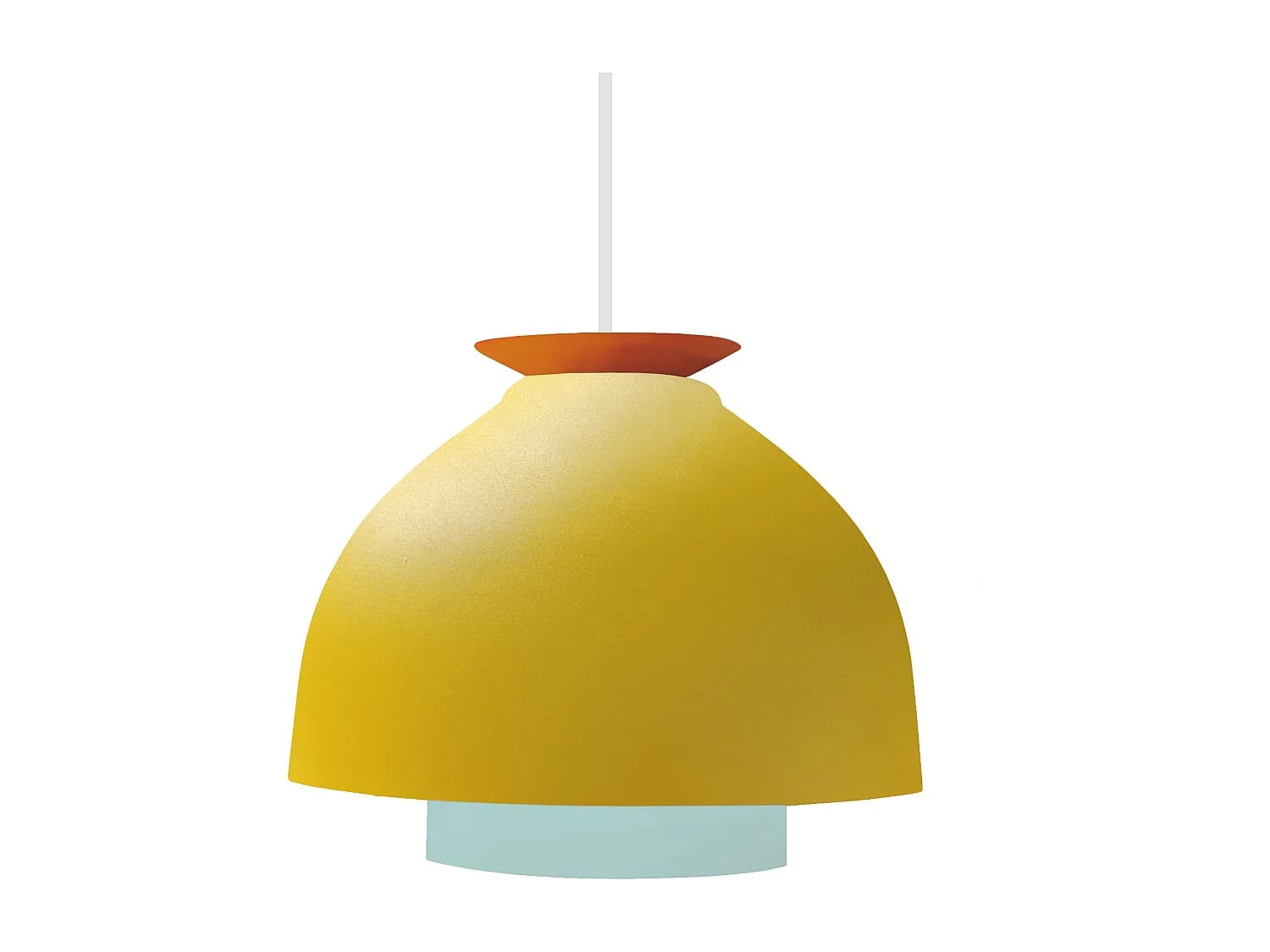 Suspension TOSEL ,métal,Jaune ,H110xD 23x P 23cm