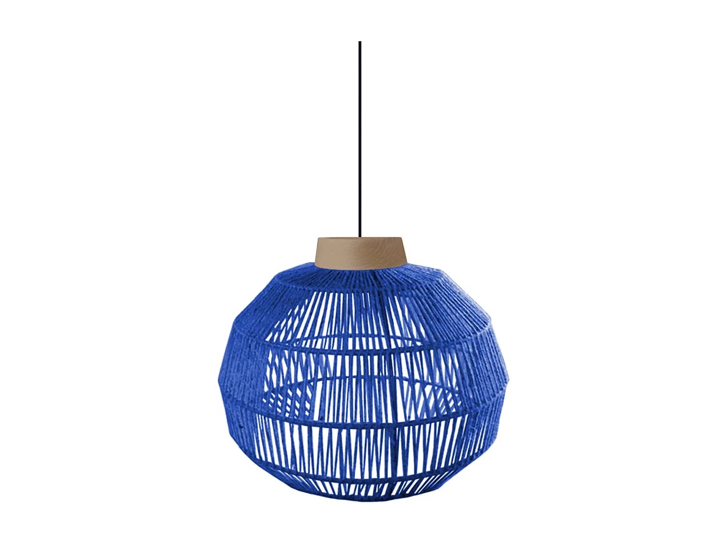 Suspension TOSEL ,métal,fibre ,Bleu,H90xD40x P40cm