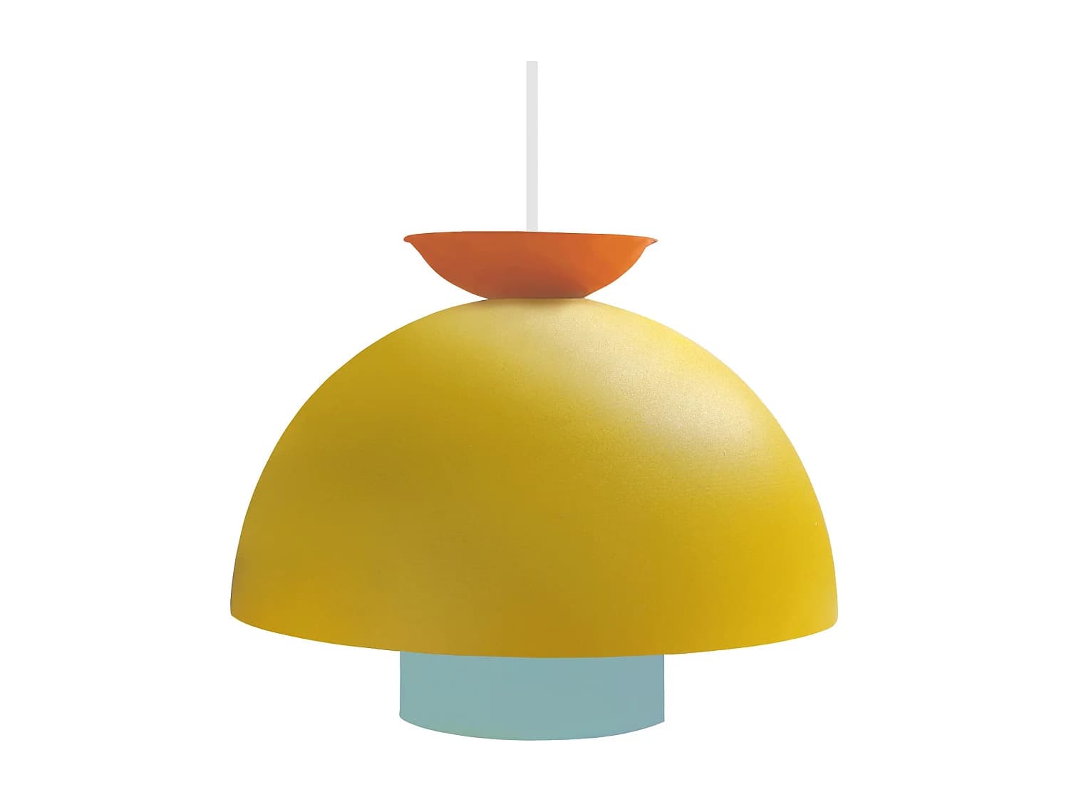 Suspension TOSEL ,métal,Jaune ,H110xD 30xP30cm