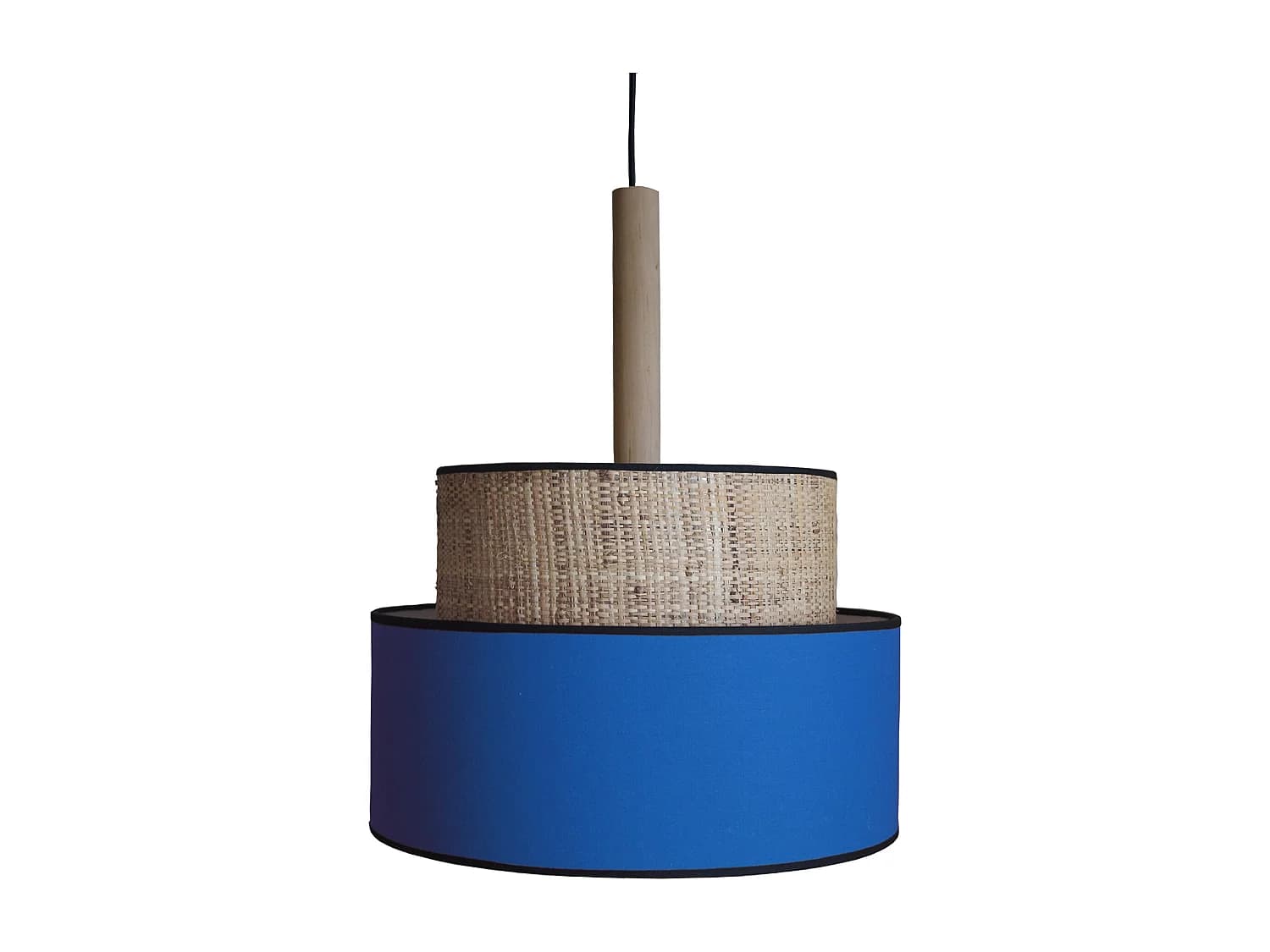 Suspension TOSEL ,métal,fibre ,Bleu, H95xD50xP 50cm